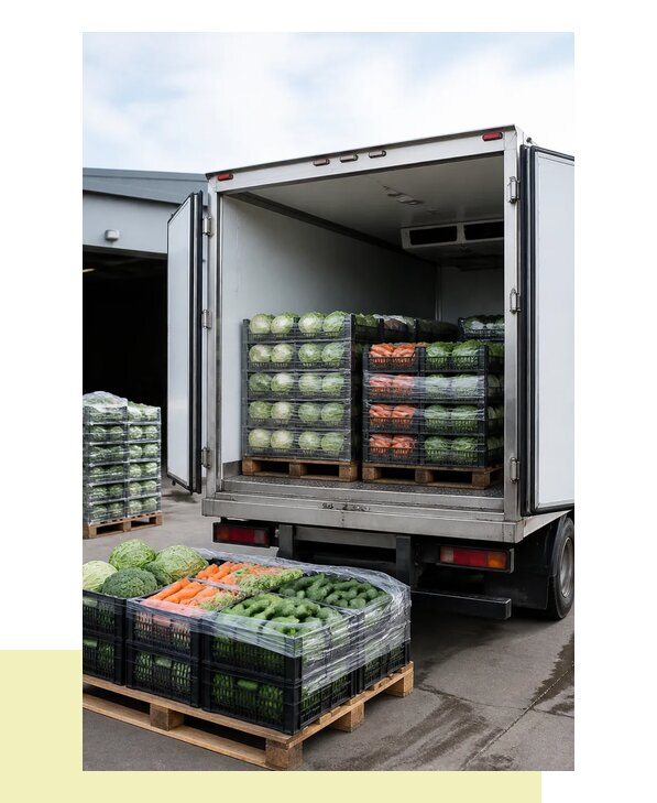 Перевозка охлажденных овощей автотранспортом в Донского